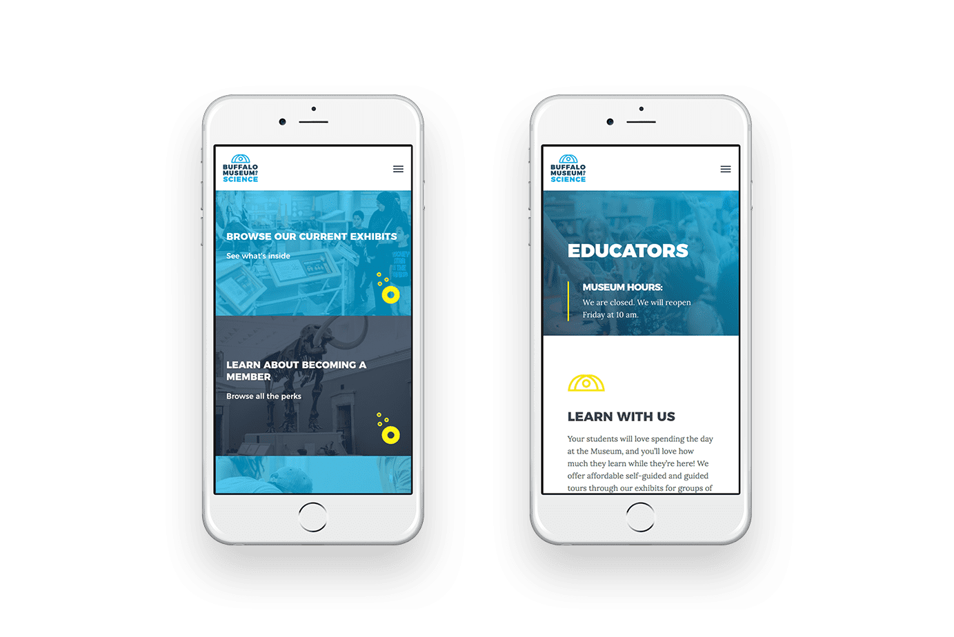 Buffalo Museum of Science mobile-friendly web design