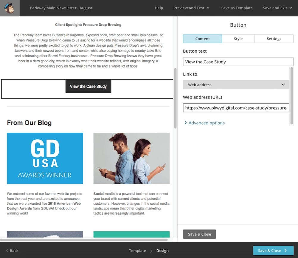 Call to actions in MailChimp for better marketing results