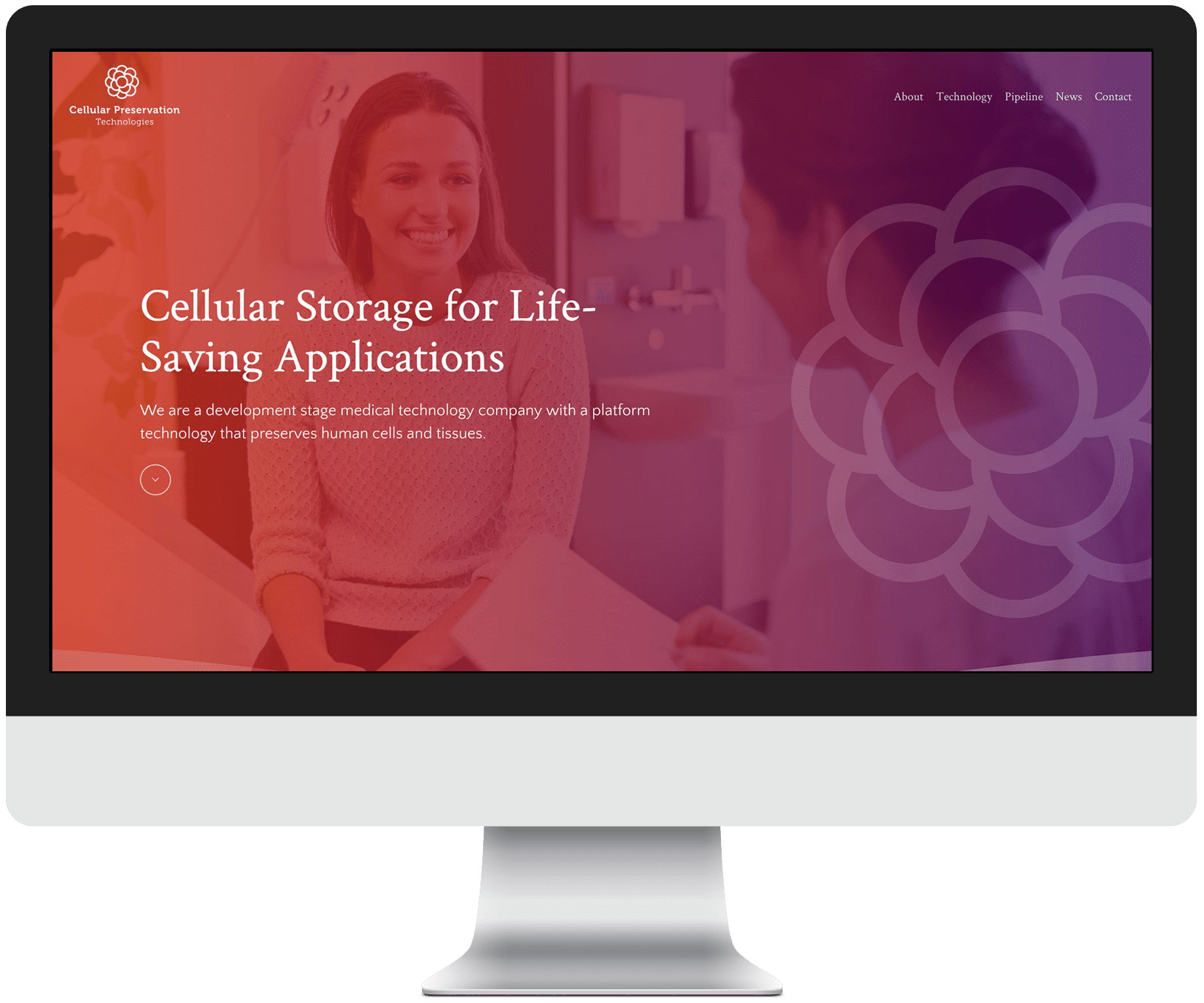 Cellular Preservation Technologies website homepage screenshot desktop display