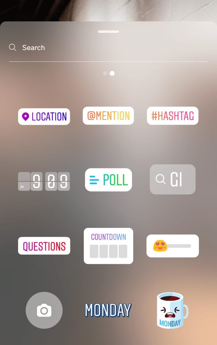A screenshot of features on Instagram Stories that make it easier to engage