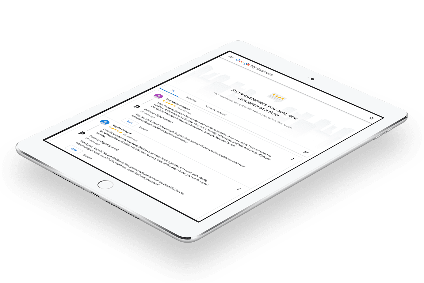 Google My Business review management