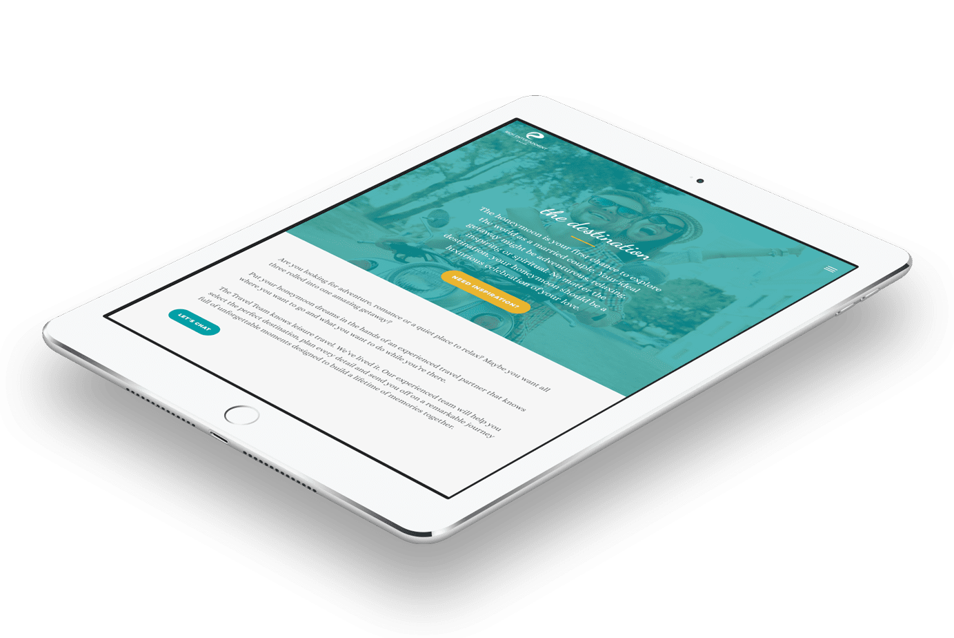 Make Your Moment website tablet screenshot