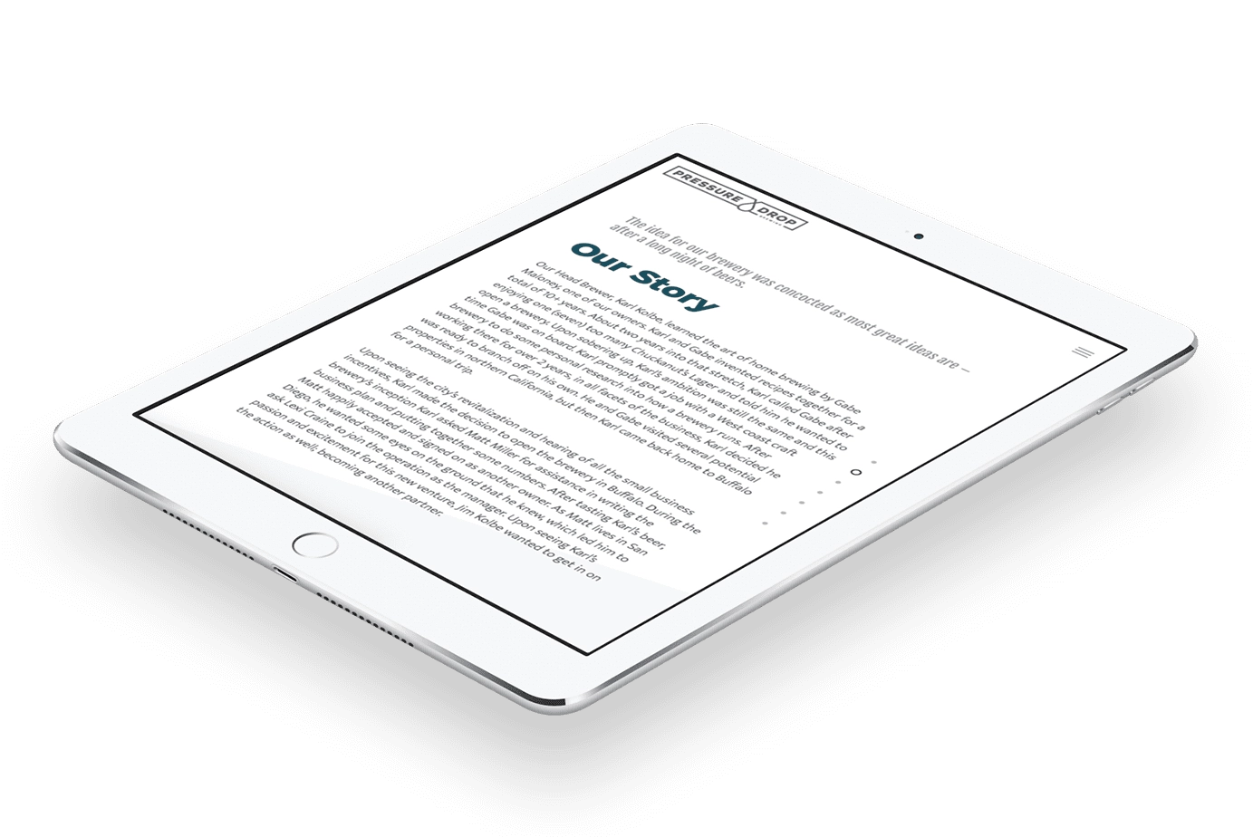 Sharing Pressure Drop's story on iPAD
