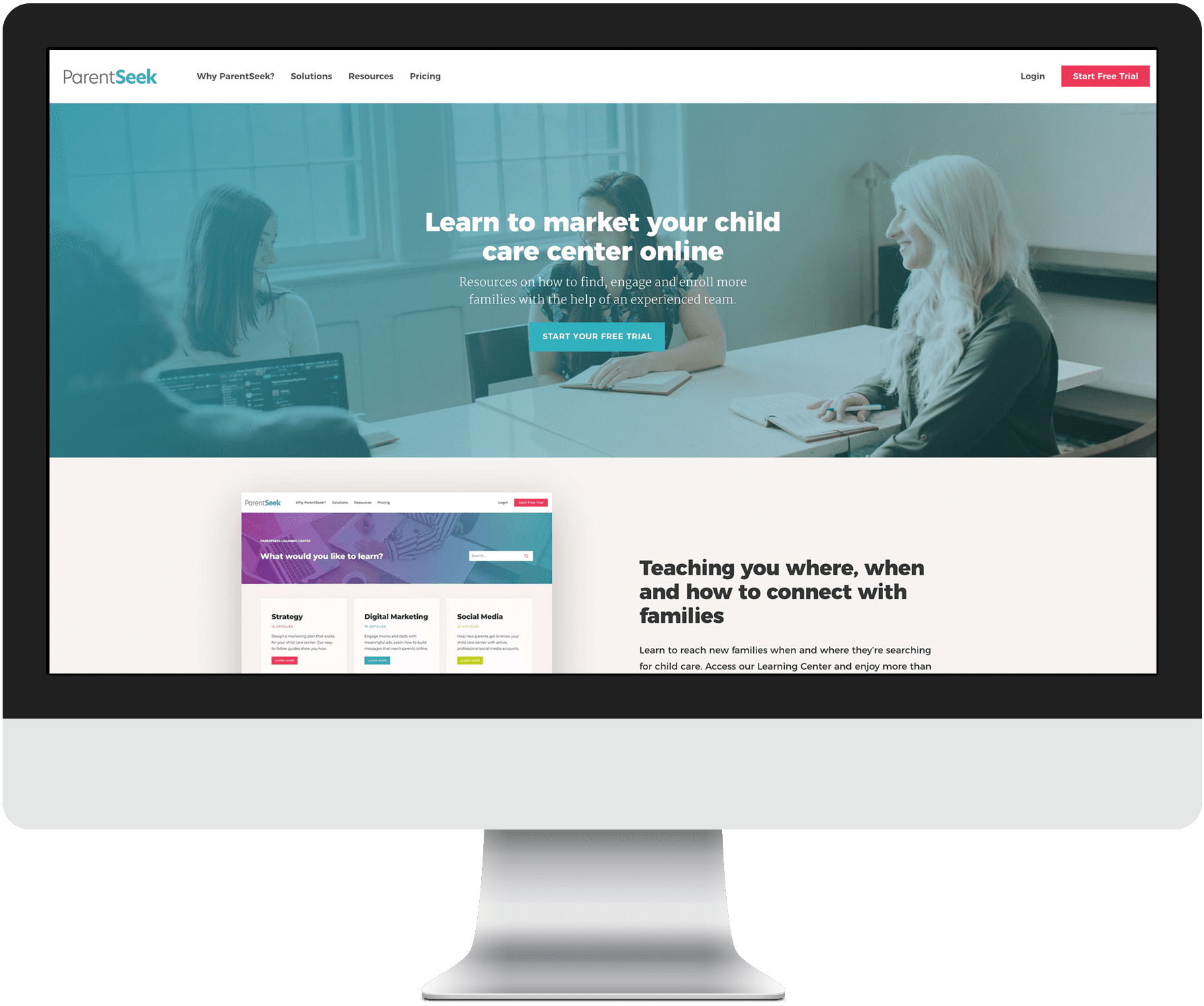 ParentSeek website screenshot desktop display