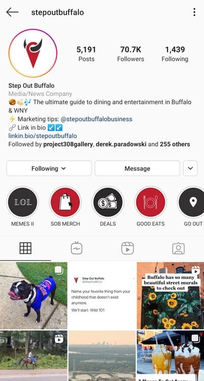 Step Out Buffalo Instagram