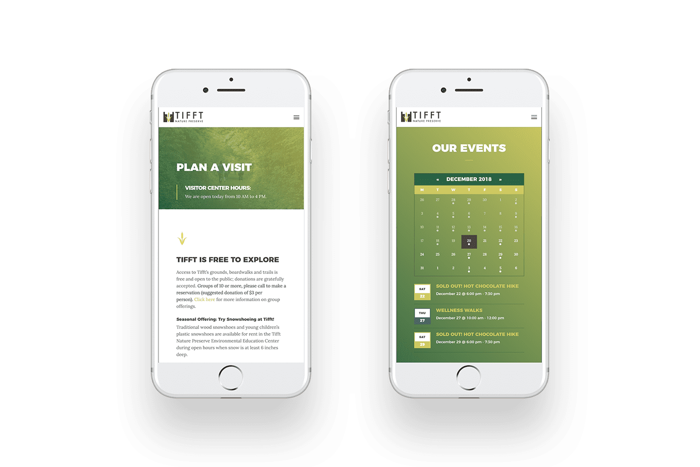 Web Design for Tifft Nature Preserve - Parkway Digital